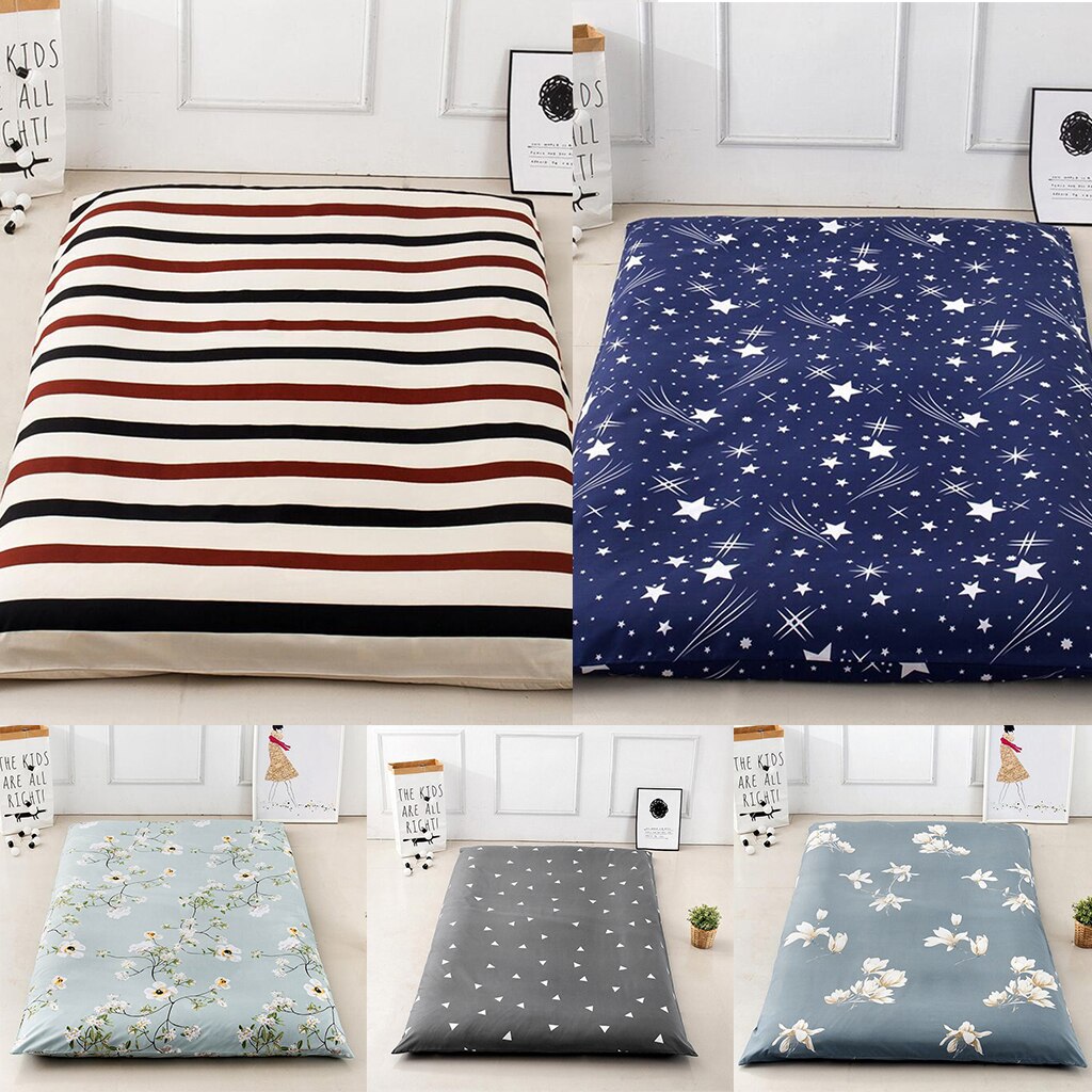 Removeble madrasbeskytter sengetæppe tatami gulvmåttebetræk med lynlås