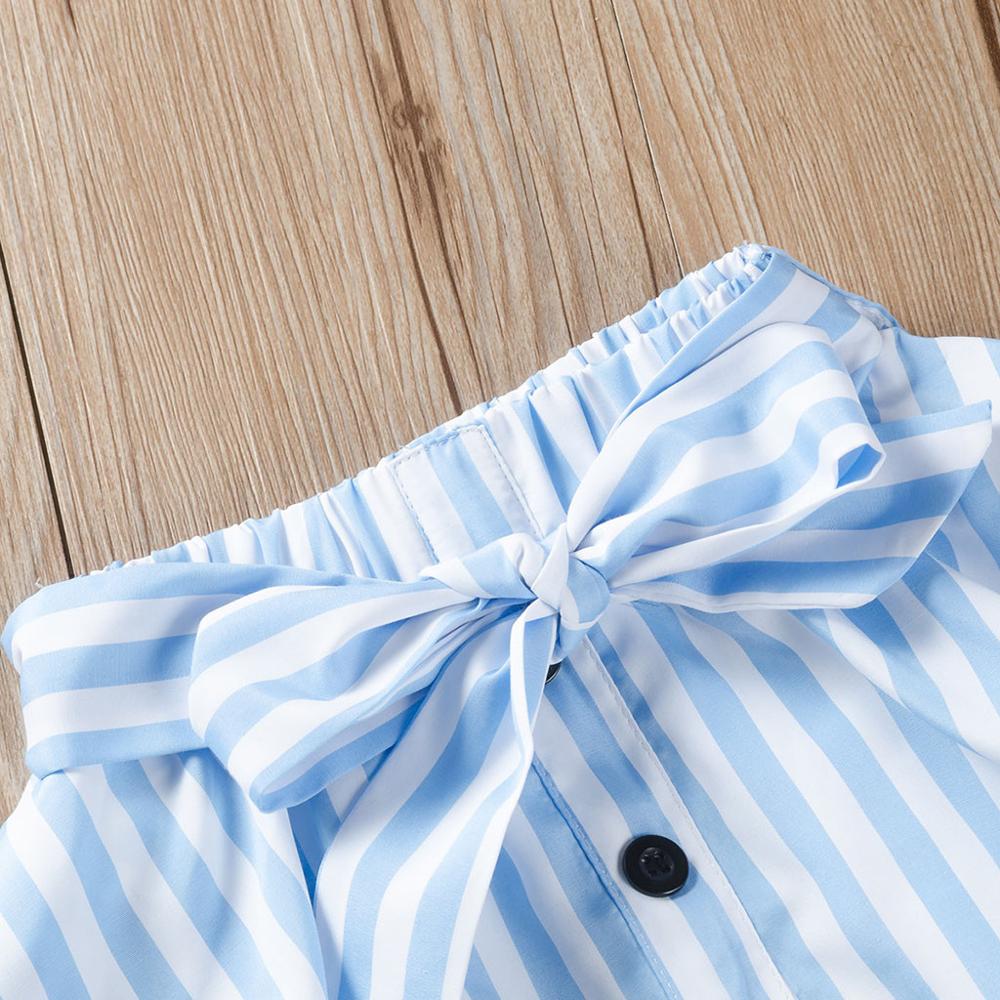 Toddler Baby Kids Girls Tutu Skirt Girl Lady Striped Blue and White Skirt Kids Summer Cool Skirt Bow Cute Short Skirt