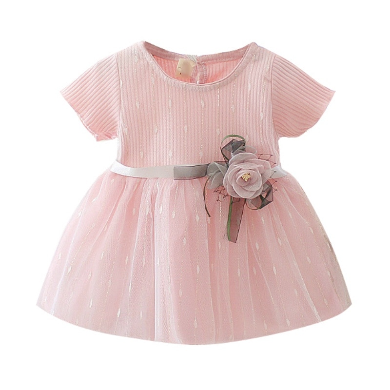 Baby Girl Dress Summer Sweet Cute Mini Dresses Baby Dresses Girls Mesh Stitching Bottoming Princess Dress