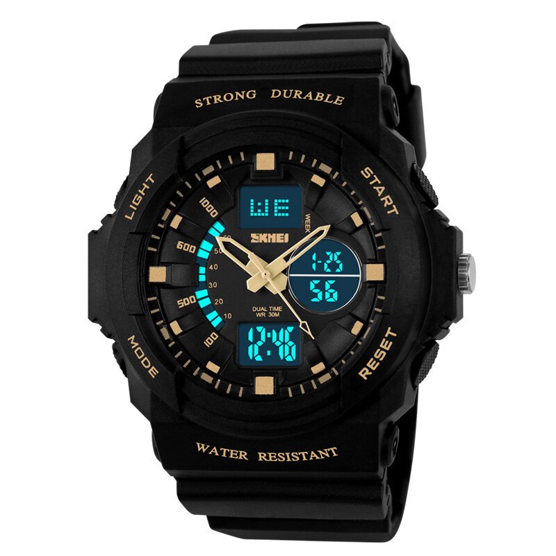 Kids Watches Sports Quartz Children Digital Watch Relojes SKMEI Brand Outdoor Quartz-Watches Boys Wristwatches: 0955 men gold