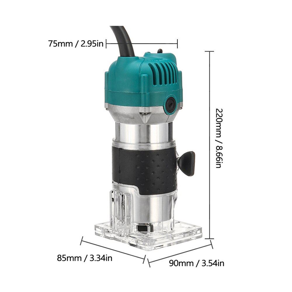 600W Multifunctional Woodworking Electric Trimming Machine Electromechanical Wood Milling Engraving Slotting Machine Wood Router
