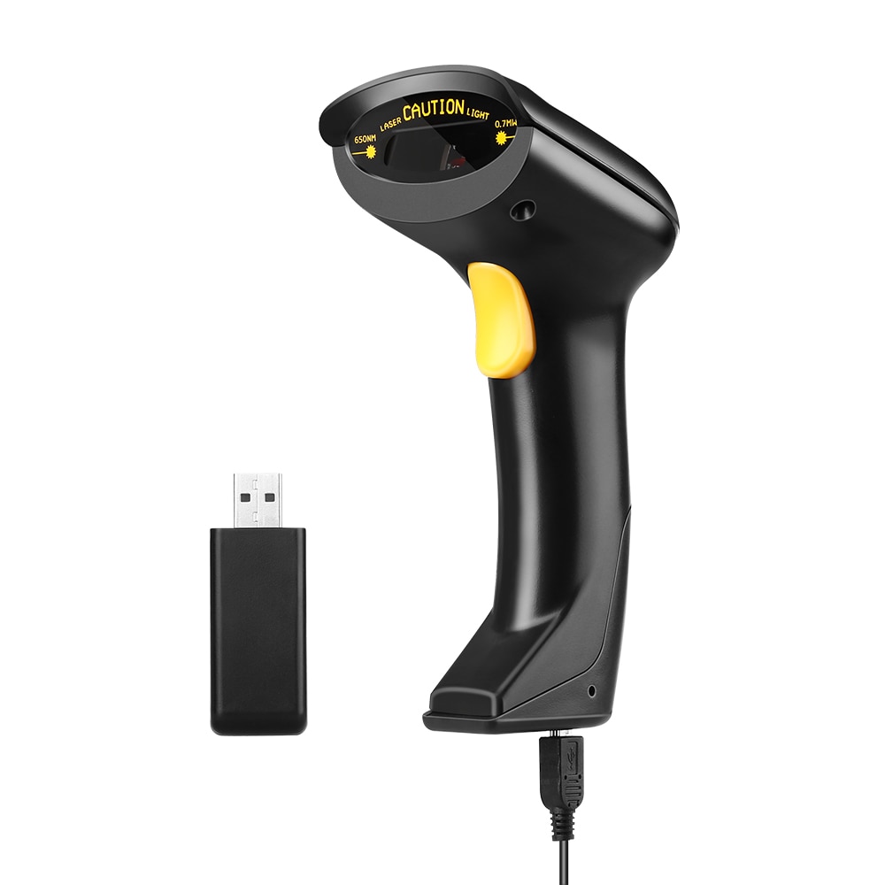 Eyoyo 1D Barcode Scanner 2,4G Drahtlose Bild Scanner 2-in-1 mit USB Empfänger Arbeiten mit PC POS Multi Sprachen Scanner