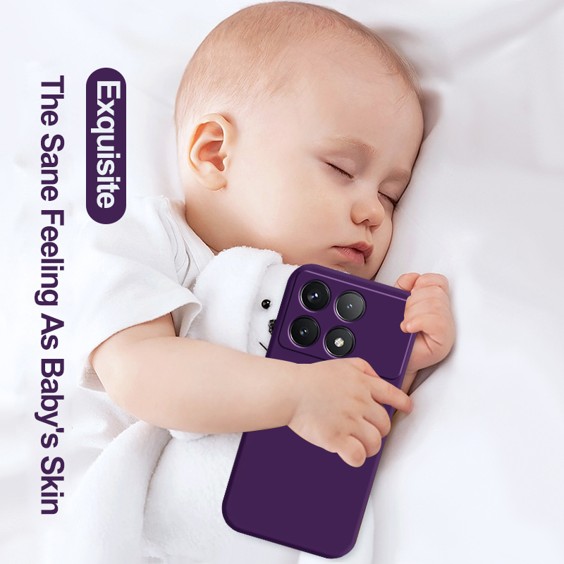 Coque souple en silicone liquide d'origine de luxe pour Xiaomi, couverture de téléphone, Poco X6 Pro, 5G