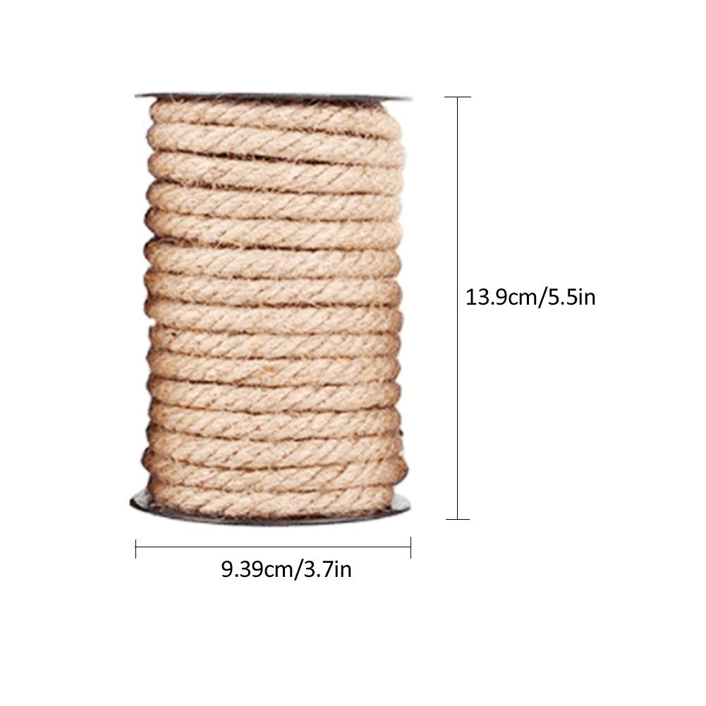 10M Natuurlijke Sisal Touw Voor Kat Klimrek Diy Handgemaakte 4-10Mm Jute Touw Lamp Decoratie Touw bureau Benen Binding Hennep Touwen: 10mm x 10M