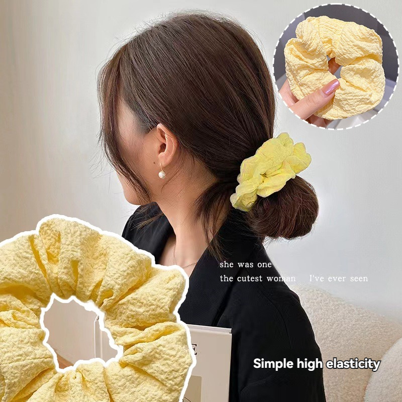 10 Uds. Anillos para el cabello, costillas de cuero simples y bonitas para mujer, anillos clásicos para el cabello del intestino grueso, cabeza de mármol, accesorios para el cabello para primavera y verano