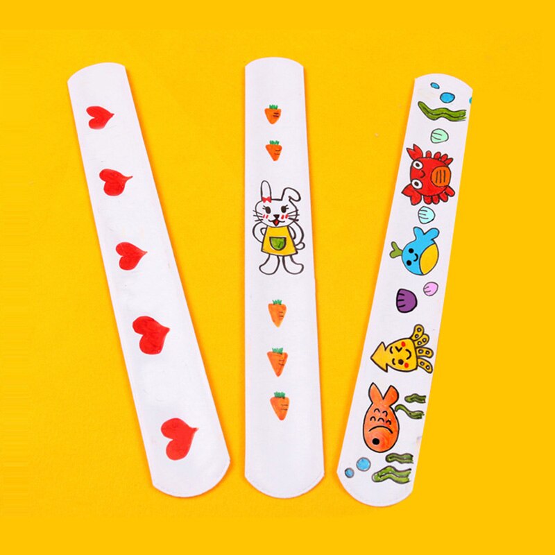 12 Pcs Diy Blank Slap Armbanden Slap Armbanden Duurzame Kinderen Polsband Slap Armbanden Kid Art Craft Kleuterschool