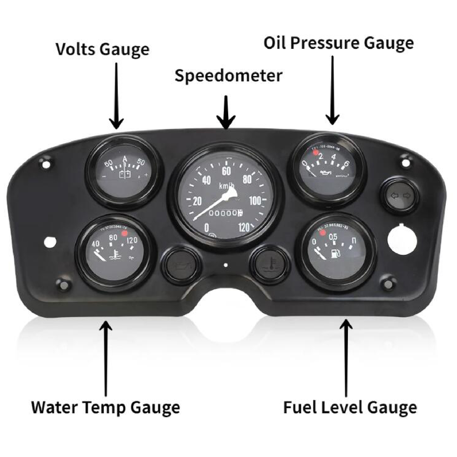 Generisk 5 in måler instrumentbræt vandtemperaturmåler forsyninger bilmåler instrumentbræt instrumentbræt panel instrumentbræt 1 biler lastbiler biler