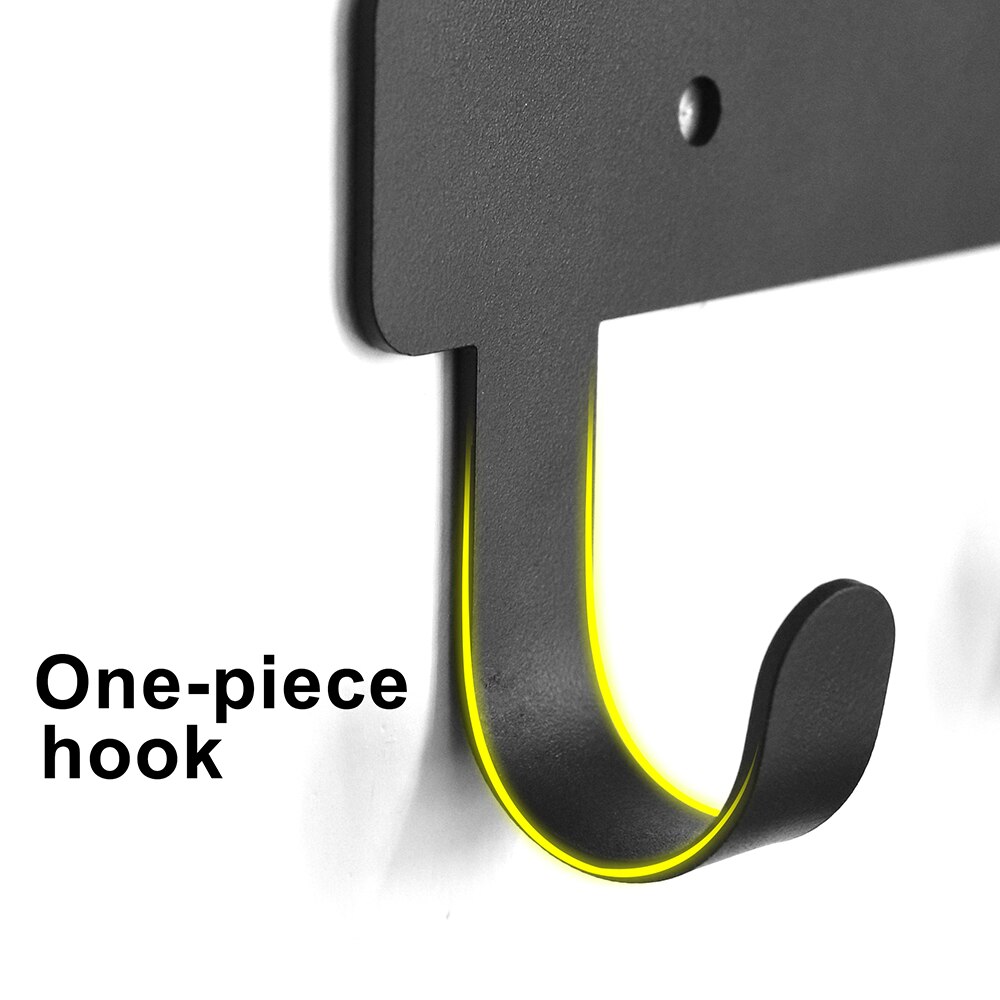 Colgador montado en la pared para perros y gatos, perchas de Metal negro para ropa de perro, soporte para llaves, ganchos de rango, almacenamiento, proveedor de mascotas