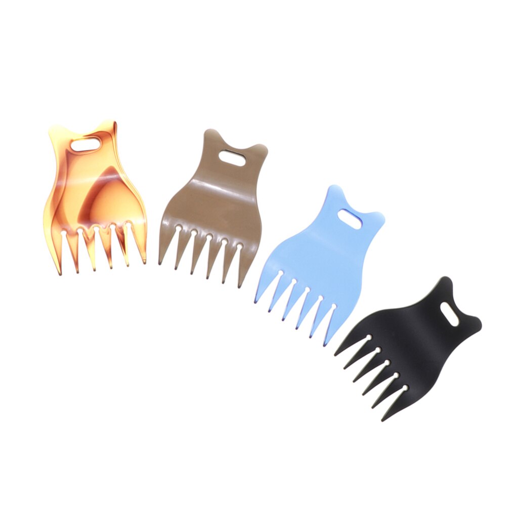 Peigne Afro lisse pour hommes, brosse à cheveux en plastique