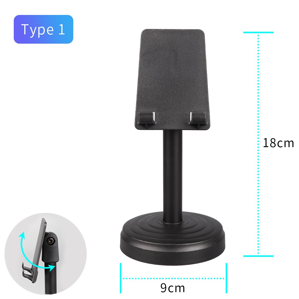 TKL Desk Cell Phone Holder Aluminum Phone holder microphone stand for iPhone Android Smartphone: Type 1
