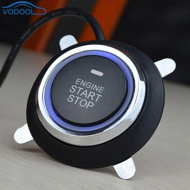 9pcs/set Car SUV Keyless Entry Engine Start Alarm System Push Button Remote Starter Stop Auto Car Accessories
