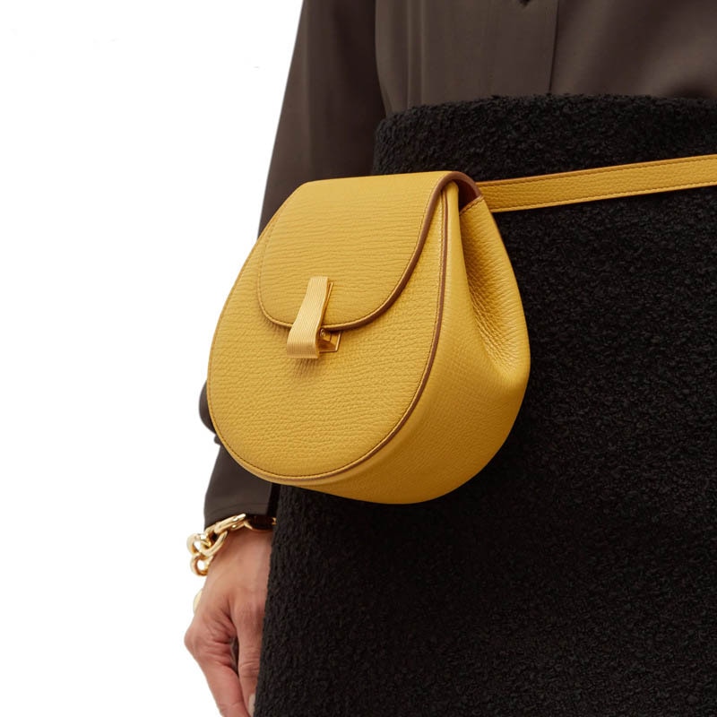 luxury Leather Waist Bag women Messenger bags Saddle Bag Small Cross-body Pack Female Fanny Pack Belt Pack bolso mujer