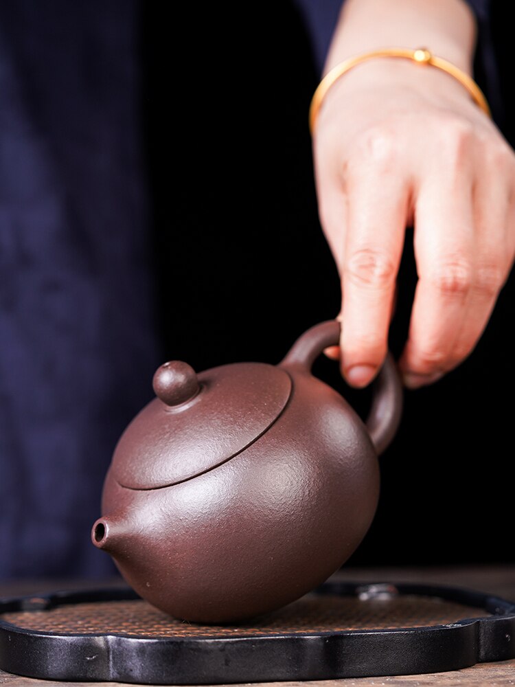 Théière Yixing en argile violette de style chinois, pot Xi Shi, rétro, four à bois de chauffage, changement de Dahongpao, service à thé, bouilloire domestique de 300ml