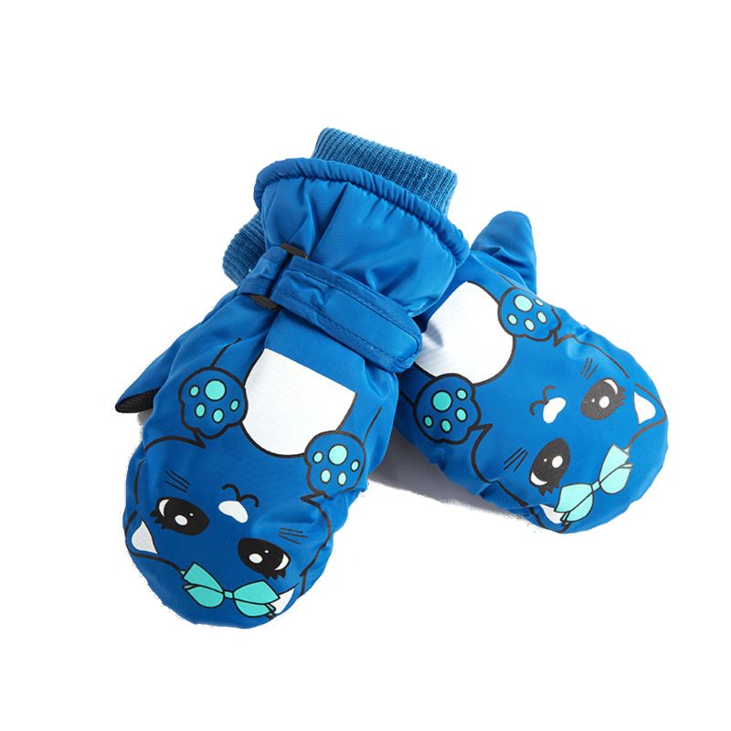 Più Caldo Velluto Delle Ragazze Dei Ragazzi Guanti Da Neve antiscivolo Guanti per Bambini Guanti Invernali Impermeabile Antivento per Bambini Guanti per Bambini 3- 7 anni