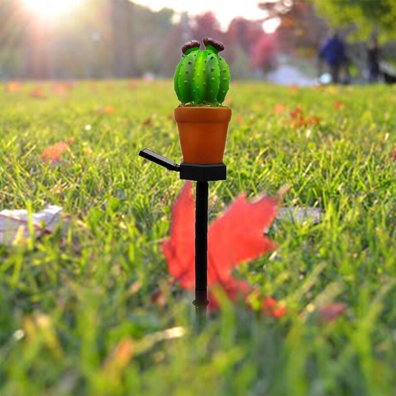 Led Solar Ground-inserting Lighting Statue Simulation Cactus Waterproof Outdoor Garden Lawn Pile Lamp
