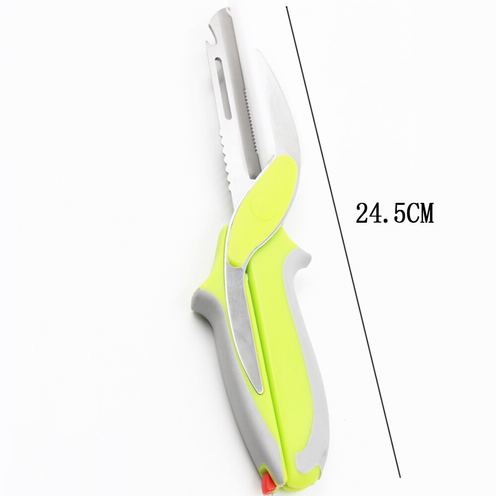 smart 6 in 1 cutter utility cutter Knife and board stainless steel cutter vegetable fruit cutter Scissors box packing