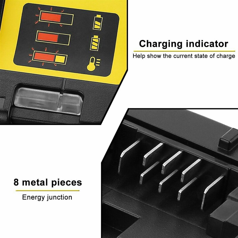 Aleaivy 18V 20V Max XR Battery 8.0Ah with Charger - Replacement for Dewalt DCB184 DCB181