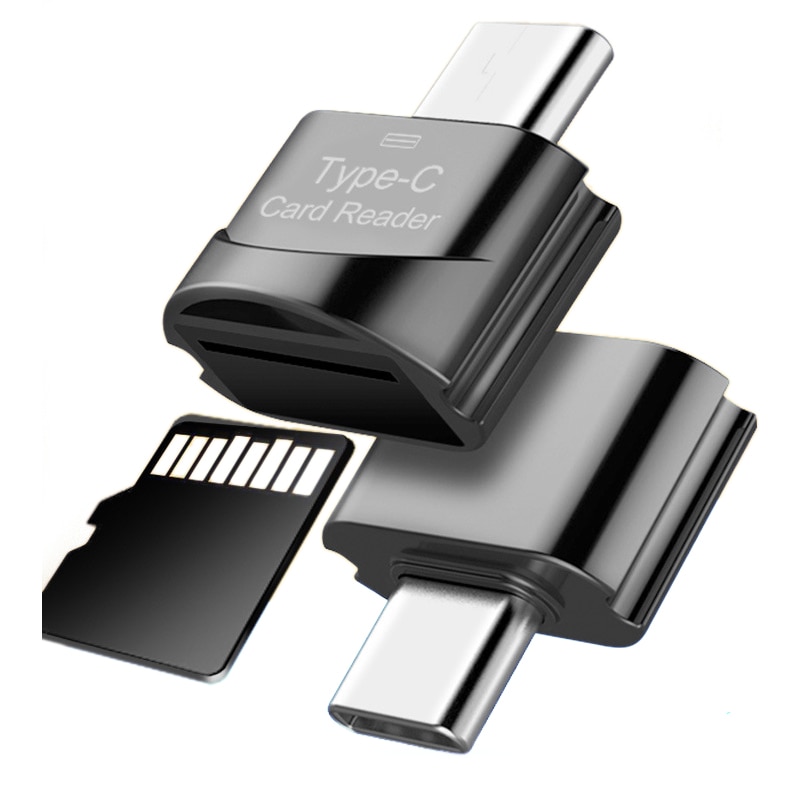 Nuovo Micro Usb 2.0 di Tipo C Otg Del Telefono Mini lettore di Schede di Memoria Adattatore In Alluminio Lettore di Schede Per Micro SD/TF microsd Del Computer Portatile