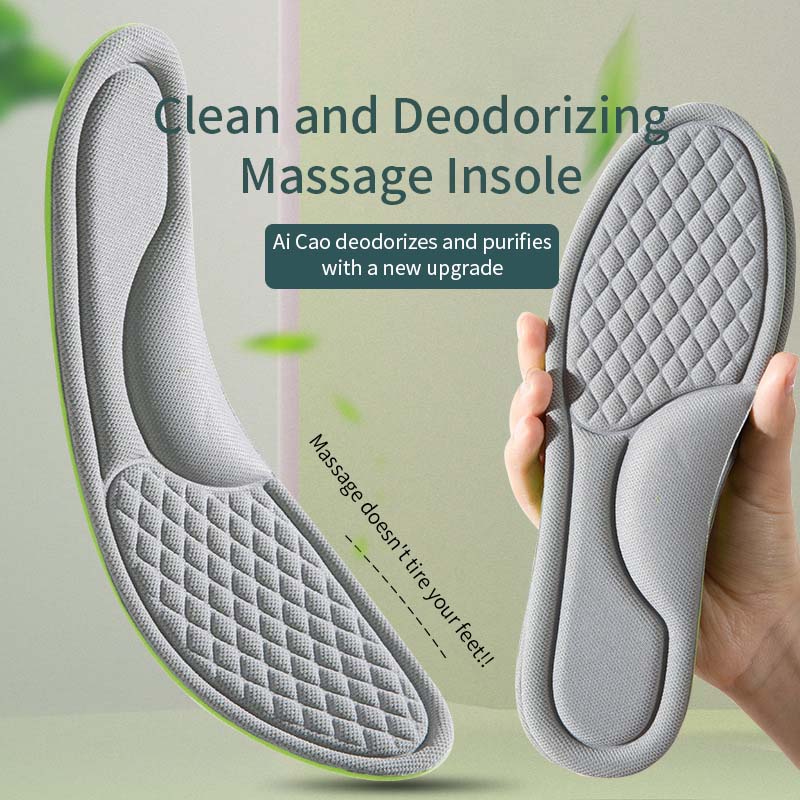 Sports Insoles for Shoes 5D Massage Soft Deodorant Breathable Shock Absorbant Cushion Running Insoles For Feet Men Women