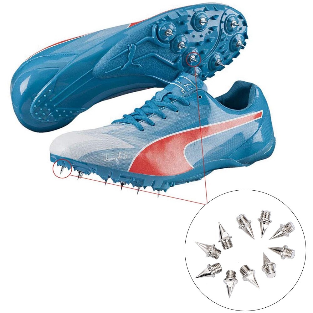 Sporbane sko pigge sneakers atlet løbe træningssko letvægts racekamp spike rustfrit stål pin 1/4 "længde