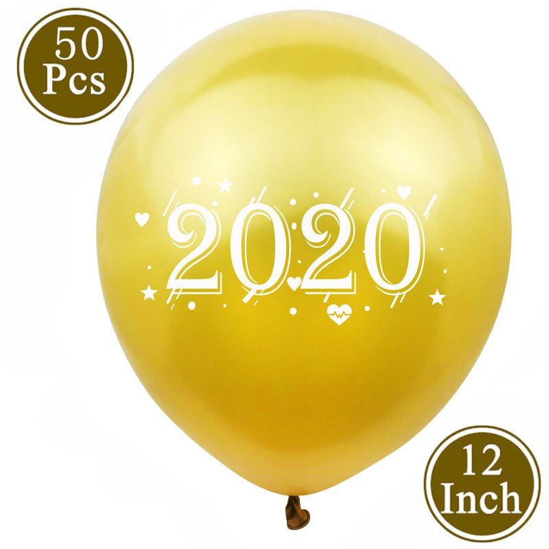 15pcs Printed Balloons Rose Gold Number Latex Confetti Balloons Happy Year Wedding Birthday Party Decorations 83D
