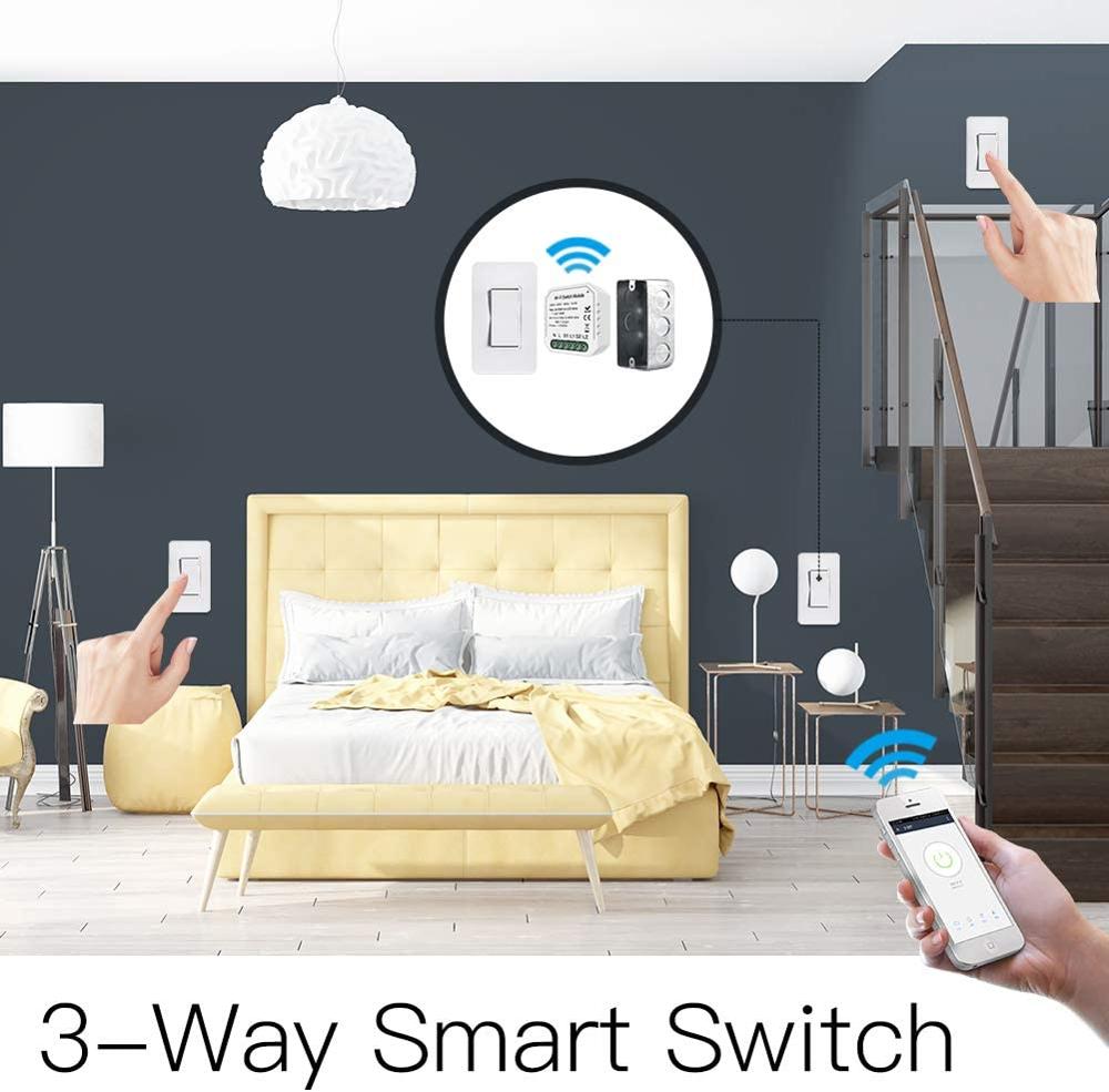 Wifi Smart Licht Schalter Modul Smart Home, tuya APP Fernbedienung Arbeitet mit Alexa/Google Home/Siri 1/2 Weg Diy Breker