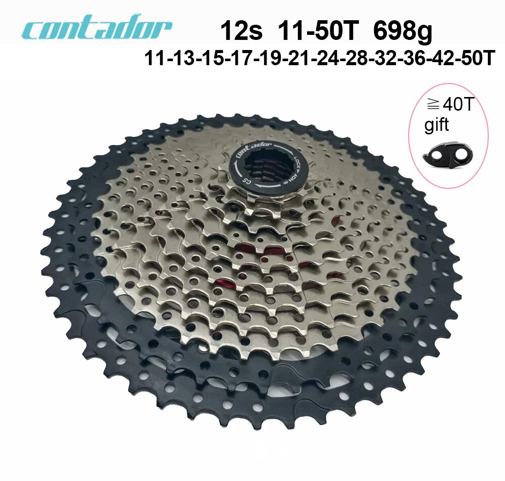 Contador bicycle cassette 8 9 10 11 12velocità MTB flywheel 11-40T/11-42T/11-46T/11-50T/11-52: 12S 11-50T