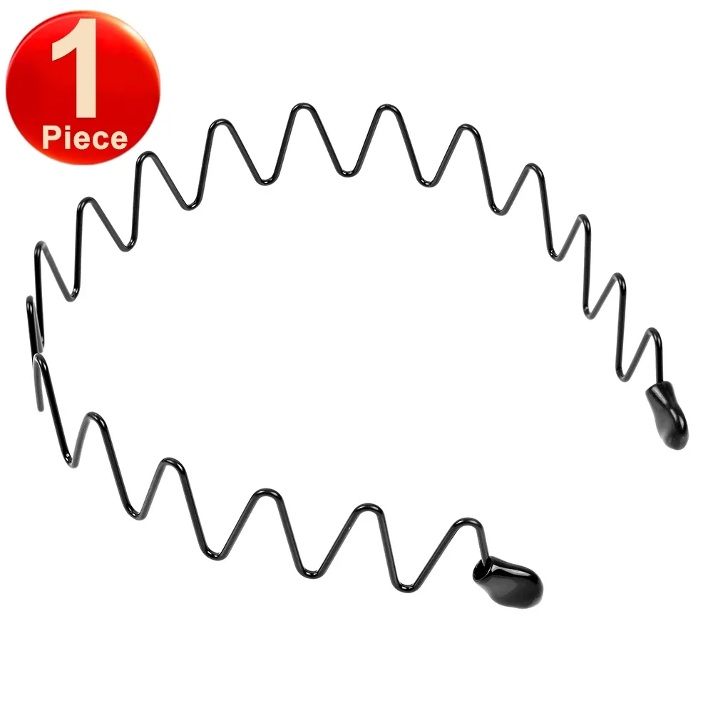 6 stks Wave Heren Vrouwen Unisex Zwart Golvend Haar Hoofd Hoepel Band Sport Hoofdband Haarband Hoofddeksels Haaraccessoires: Rood