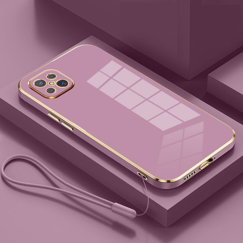 Til oppo reno 4z 5g cover oppo reno 4 z telefoncover cph 2065 cover oppo reno 4z reno 4 z 5g luksuriøst firkantet belægning stødsikkert bagcover: Gennemsigtig mørk pink