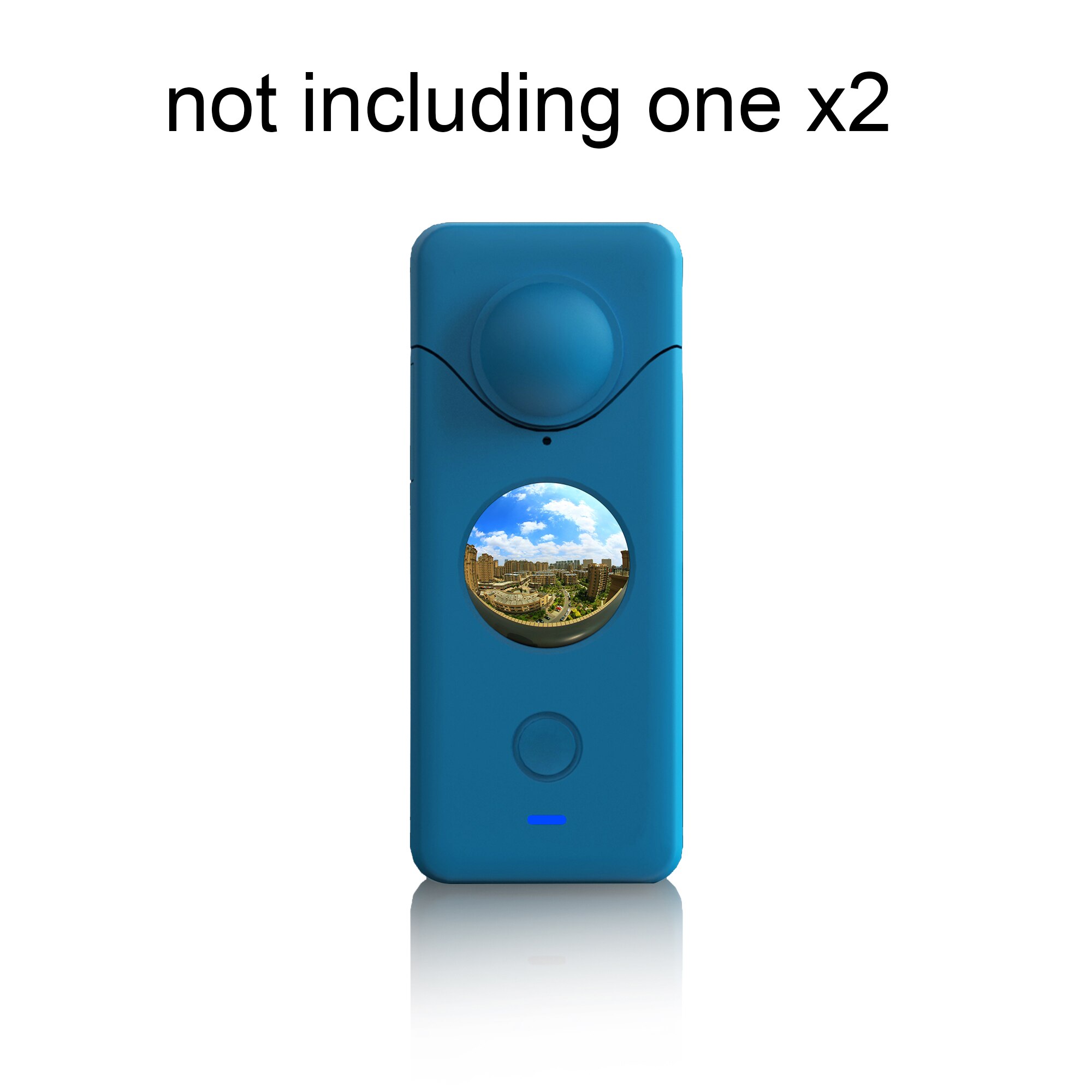 Capa de silicone capa protetora pele manga para insta360 um x2 câmera ação acessórios: blue