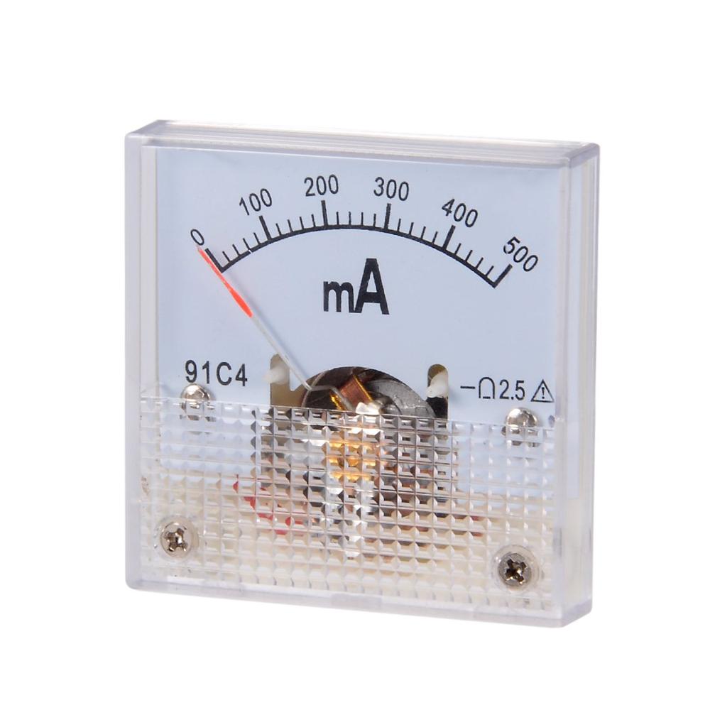 Amperímetro analógico 91c4-a, medidor de corrente dc 50ma 1a 2a 3a 5a 10a 500ma 30ma para testes de circuito, testador de ampere medidor de calibre 1 peça