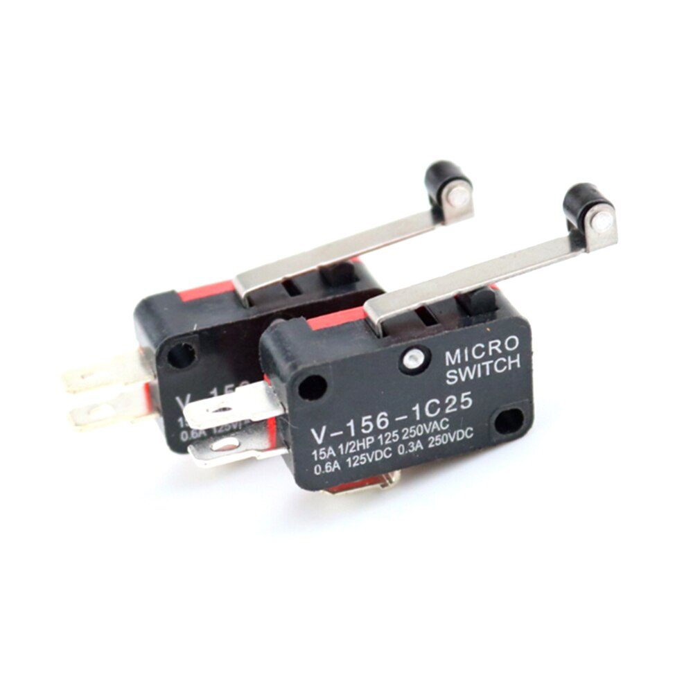 thumbnail image 2 of Omron Micro Limit Switch With Lever – 4-Pack, 15A 125/250VAC, Black/Red 2 of 4