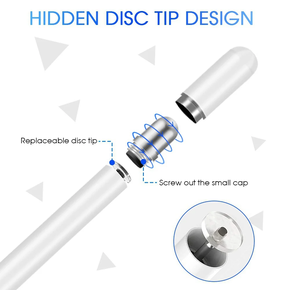 STONEGO iPad Pen Apple Pencil Stylus Bolígrafo capacitivo universal para todos los tabletas Teléfonos Dibujo Escritura Pantalla táctil pasiva