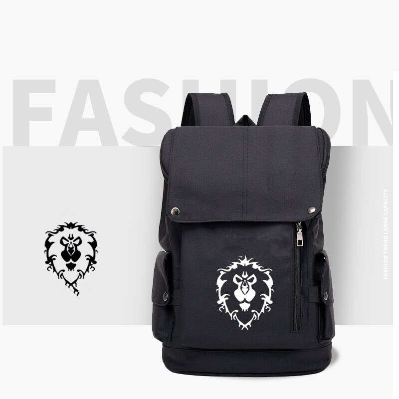 Anime War Of World Game USB Port Backpack Bag Zipper Messenger School Students Book Large Capacity Travel Bag: Style 10