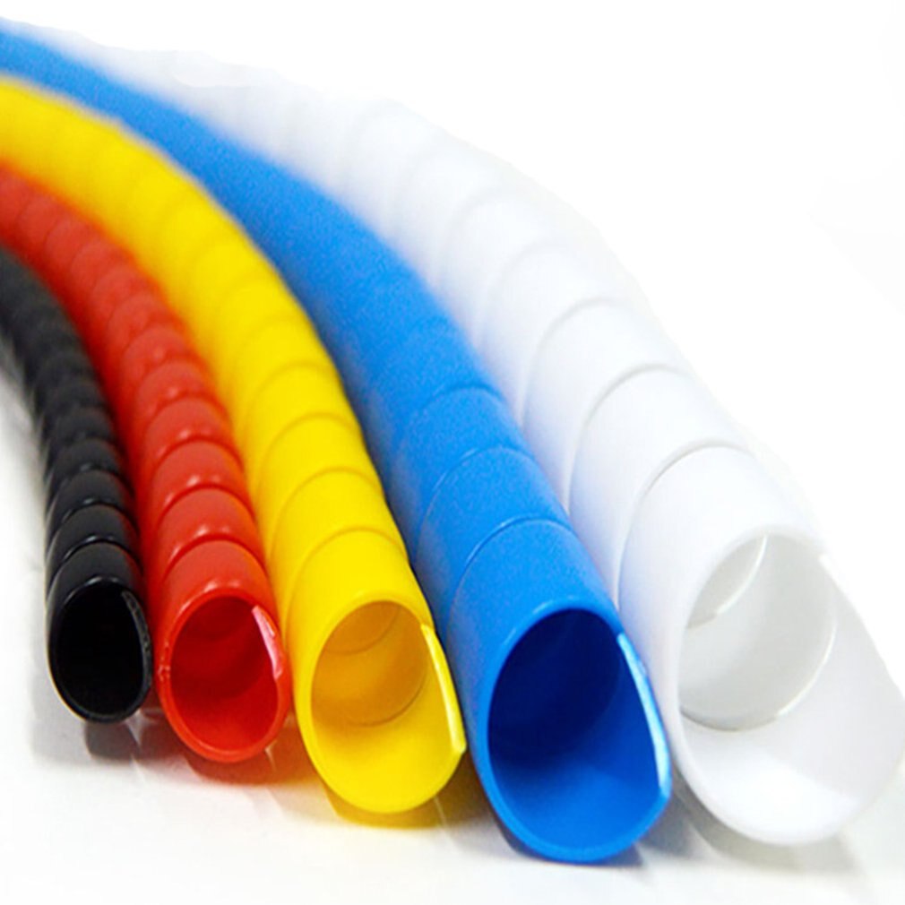 1pcs Wire Anti-bite Protective Cover Wire Storage Spiral Anti-winding Wire Tube Electric Clipper Wire Harness Random Color
