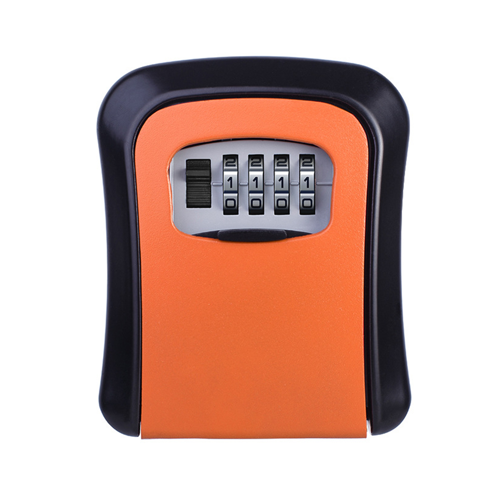 Sleutel Opslag Lock Box Wall Mount Aluminium 4-Digit Combinatie Lockbox Sleutel Kluis Draagbare Opslag Voor Huis key Id-kaart: Orange