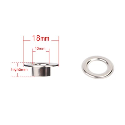 TOP Flat eyelet 100 sets colthes accessories factory direct sales Support 5mm-10mm: 10X18X5