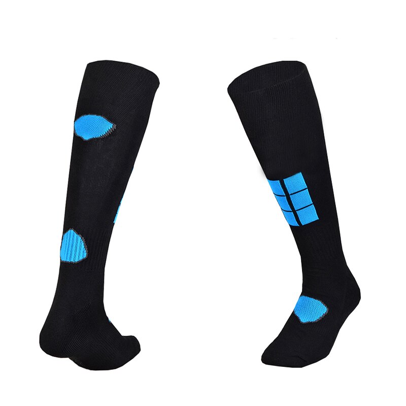 Warm Long Thermal Sock Alaska Men Women Thicker Cotton Outdoor Sport Climbing Camping Hiking Snow Ski Sock Outdoor Climbing Sock: Men blue