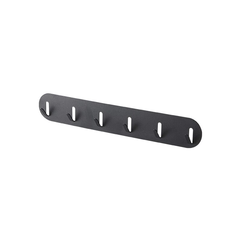Ganchos de repisa de hierro para cocina, colgador de cocina para almacenamiento, sin estante para colgar en la pared, gancho de toalla Blanco/Negro, utensilios para el baño: black