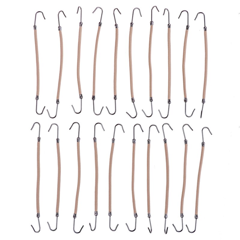 20 pièces/lot pinces élastiques cheveux tresse queue de cheval crochets bandeau cheveux griffe pinces à cheveux bandes de caoutchouc cheveux épais/bouclés outils de coiffure: ND