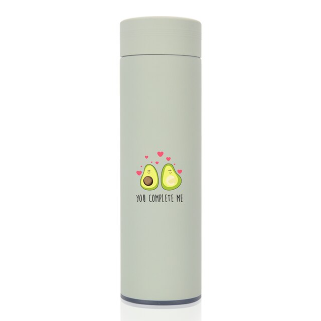 450 ml Karikatur Avocado Thermos Wasser Flasche Klassische Edelstahl Becher thermo Tee Tasse Bunte Cafe Tassen Tee Glaskolben: BAUV4501205769