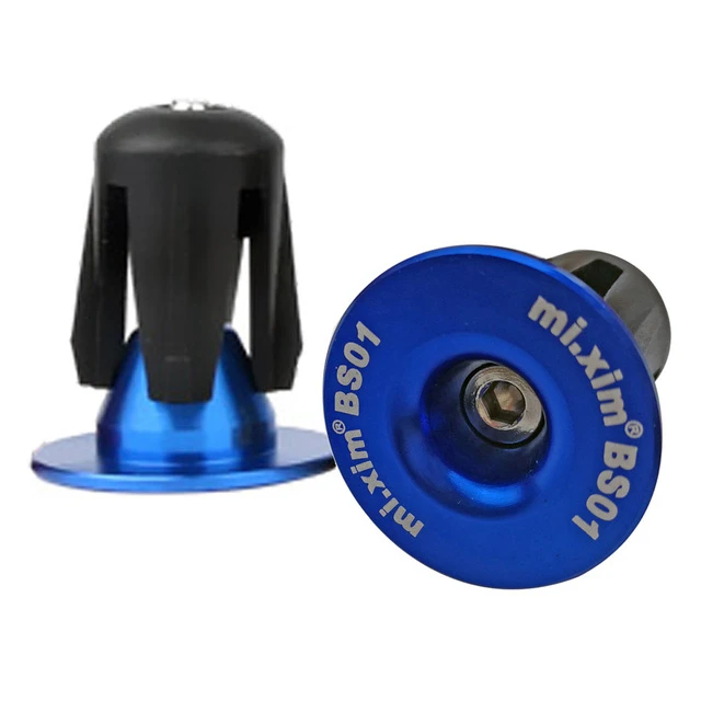 1 par de tapones de extremo de manillar de bicicleta de montaña y carretera, tapa de extremo de barra de mango de aleación de aluminio, cubierta de agarre de bicicleta BMX MTB, accesorios para bicicleta: Rojo