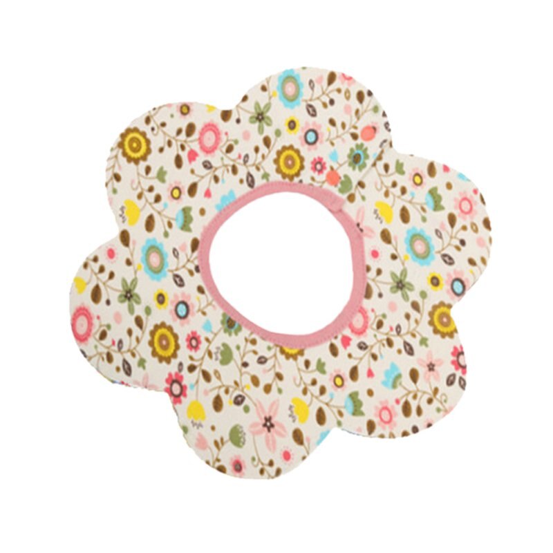 Slabbers Katoen Bloem Ster Babador Vier Layer Waterdichte Kwijl Handdoek Bib Swivel Snap Achthoekige Circulaire Rijst Zak: 9