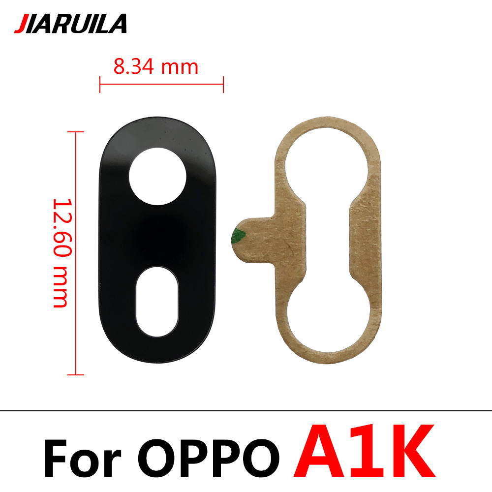 100% oryginalna tylna soczewka aparatu tylnego obiektyw z samoprzylepną do Oppo A1k A5S A8 A9 A15 A16 A52 A53 A54 A74 A93 Realme 5 6 C3 C11 Z6