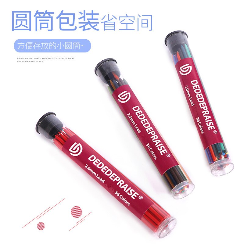 2mm Colour Pencil Lead, 2.0mm 36 Colours Lead Refills for Mechanical Pencil