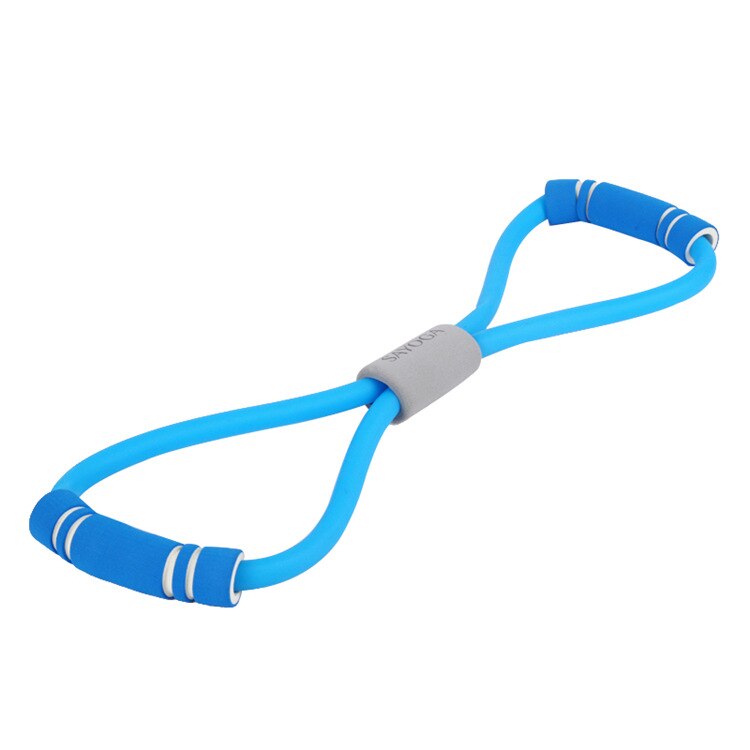 Yoga fitness gym motståndsband bröst expander träning träning yoga rör dra rep träning muskel elastiska sport remmar: Blå