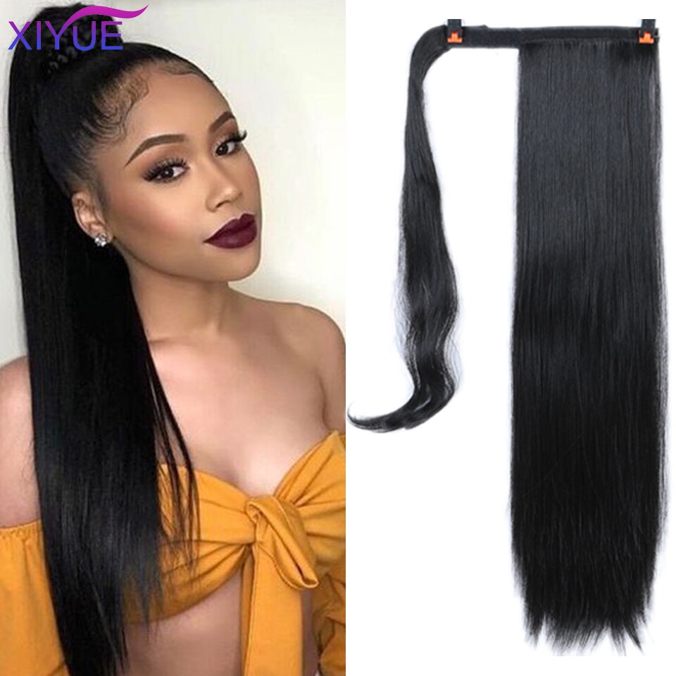 24 Inches Long wavy hair Clip In Hair Tail False Hair Ponytail Hairpiece With Hairpins Synthetic Hair Pony Tail Hair Extension
