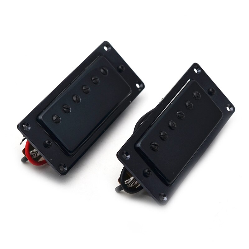Mini 6 Hole Electric Guitar Humbucker Pickup Neck&Bridge Pickup Pickup for LP Guitar Black/Gold/Chrome: BK Neck and Bridge