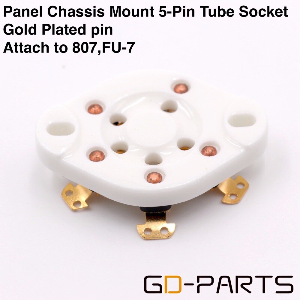 1PC 5pin Ceramic Tube Socket for 807 24 27 37 46 47 56 76 FD422 WE272A WE311A Hifi Vintage AMP DIY Panel Chassis Mount