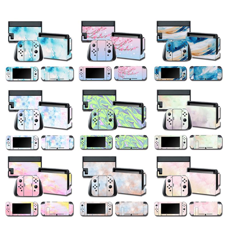 1Set Full Body Skin Kleurrijke Sticker Art Decals Voor Ns Switch Console Controller